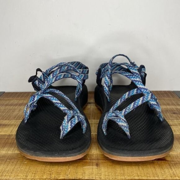 Chaco Blue Purple Strappy Sandals: Size 9 - Picture 3 of 7
